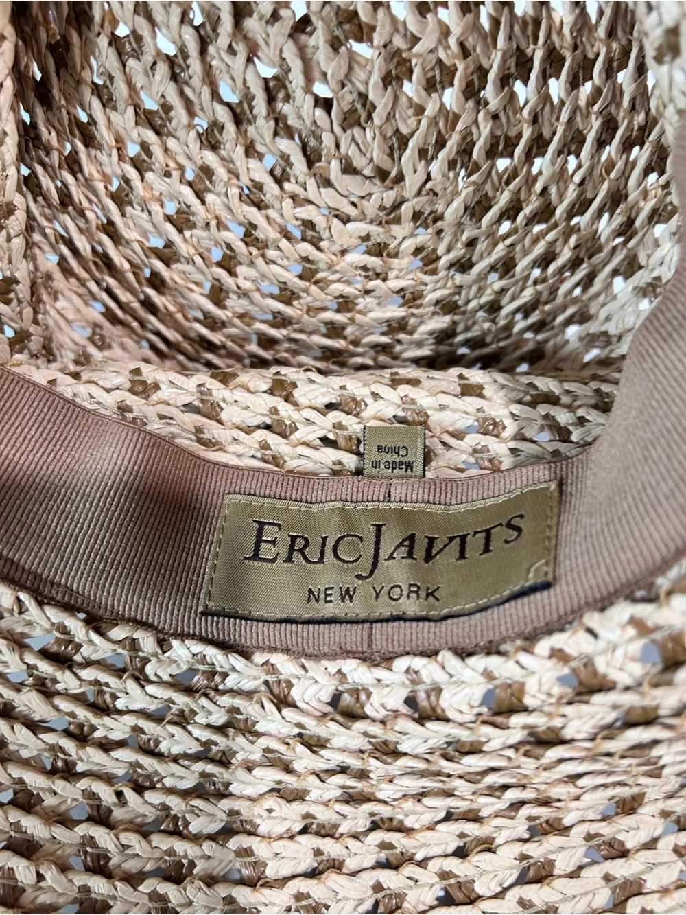 Eric Javits Women's Valeria Bucket Hat Wide Brim Straw Bucket Hat - Natural - Picture 7 of 16